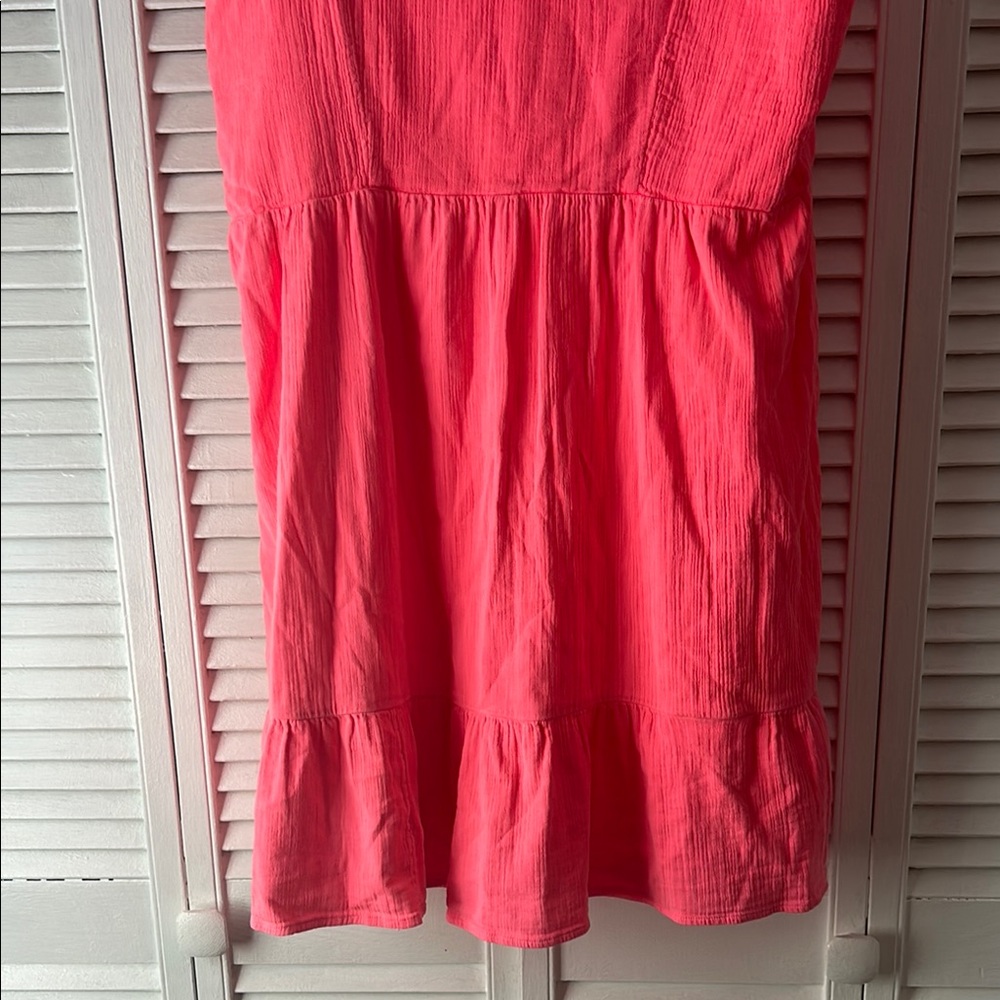 Vineyard Vines Pink Ruffle Midi Dress - Picture 7 of 8